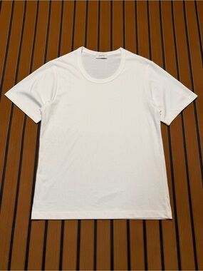 Lemaire Cotton Scoop Neck Short Sleeve T-Shirt Mens Womens Large White